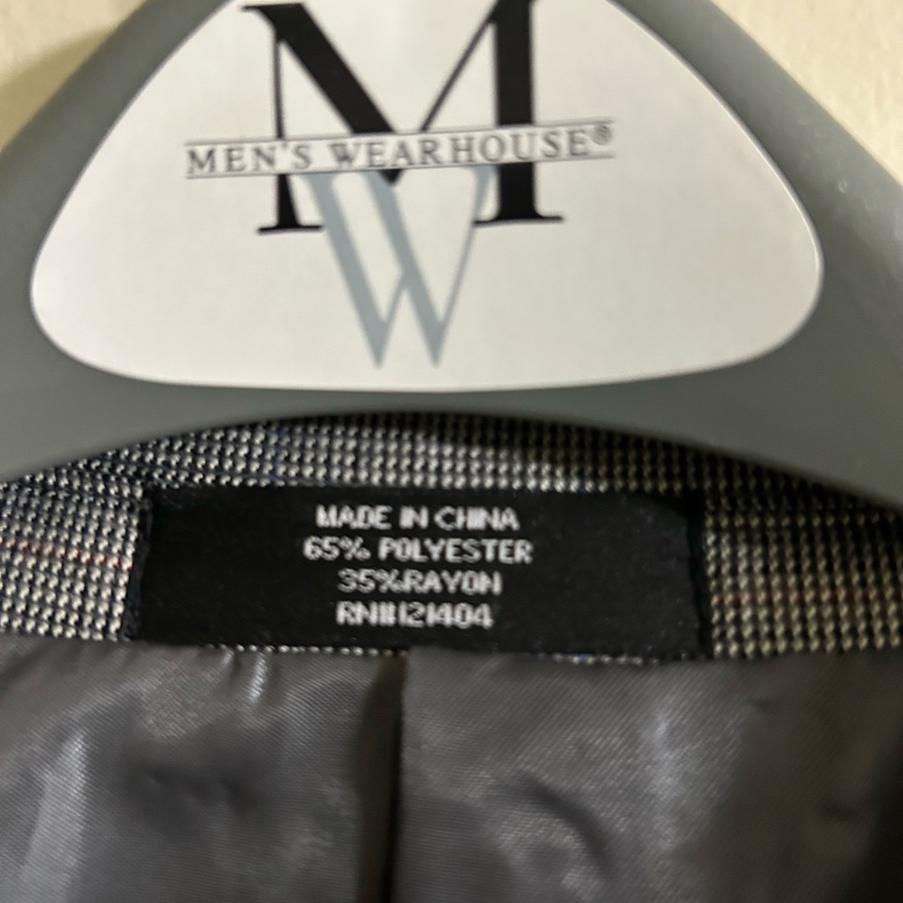 Men's Black & White Suit Jacket - Classic Single-Breasted Blazer - Picture 3 of 5